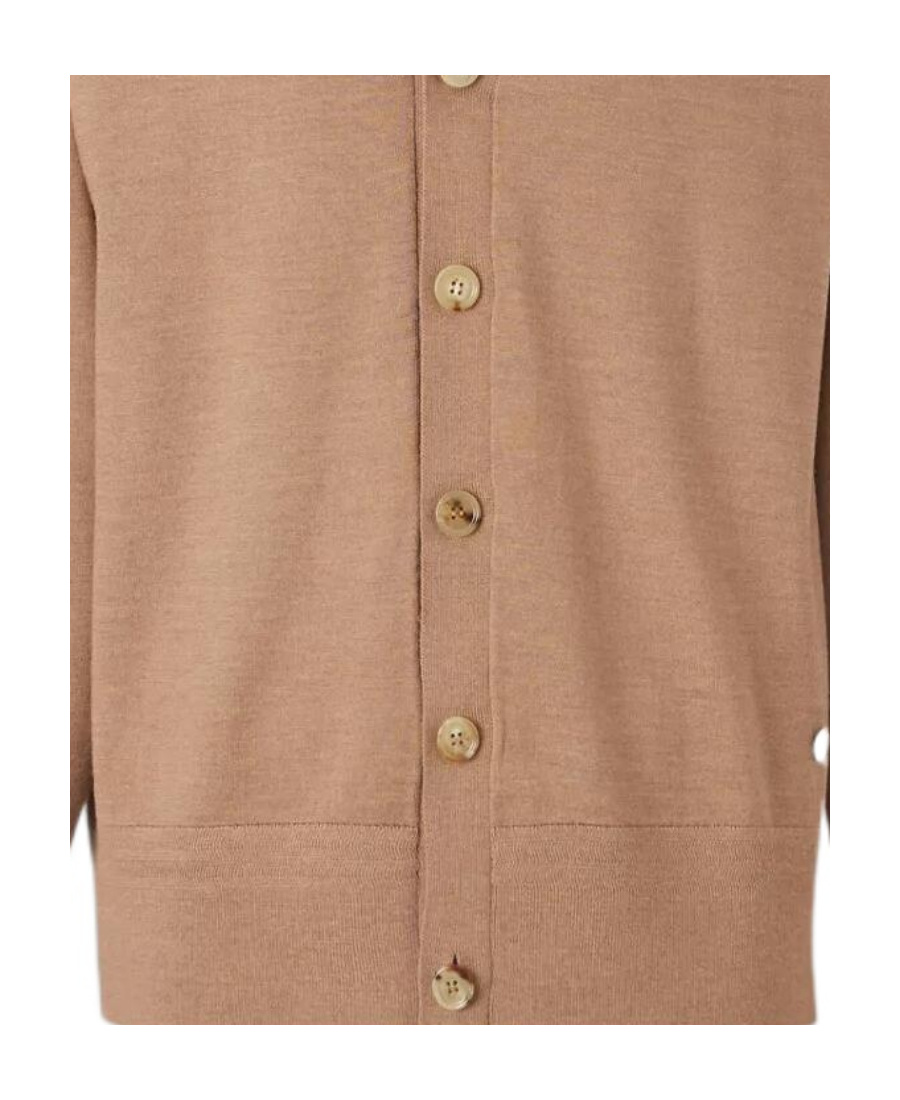 Burberry V-neck Button-up Cardigan In Nude