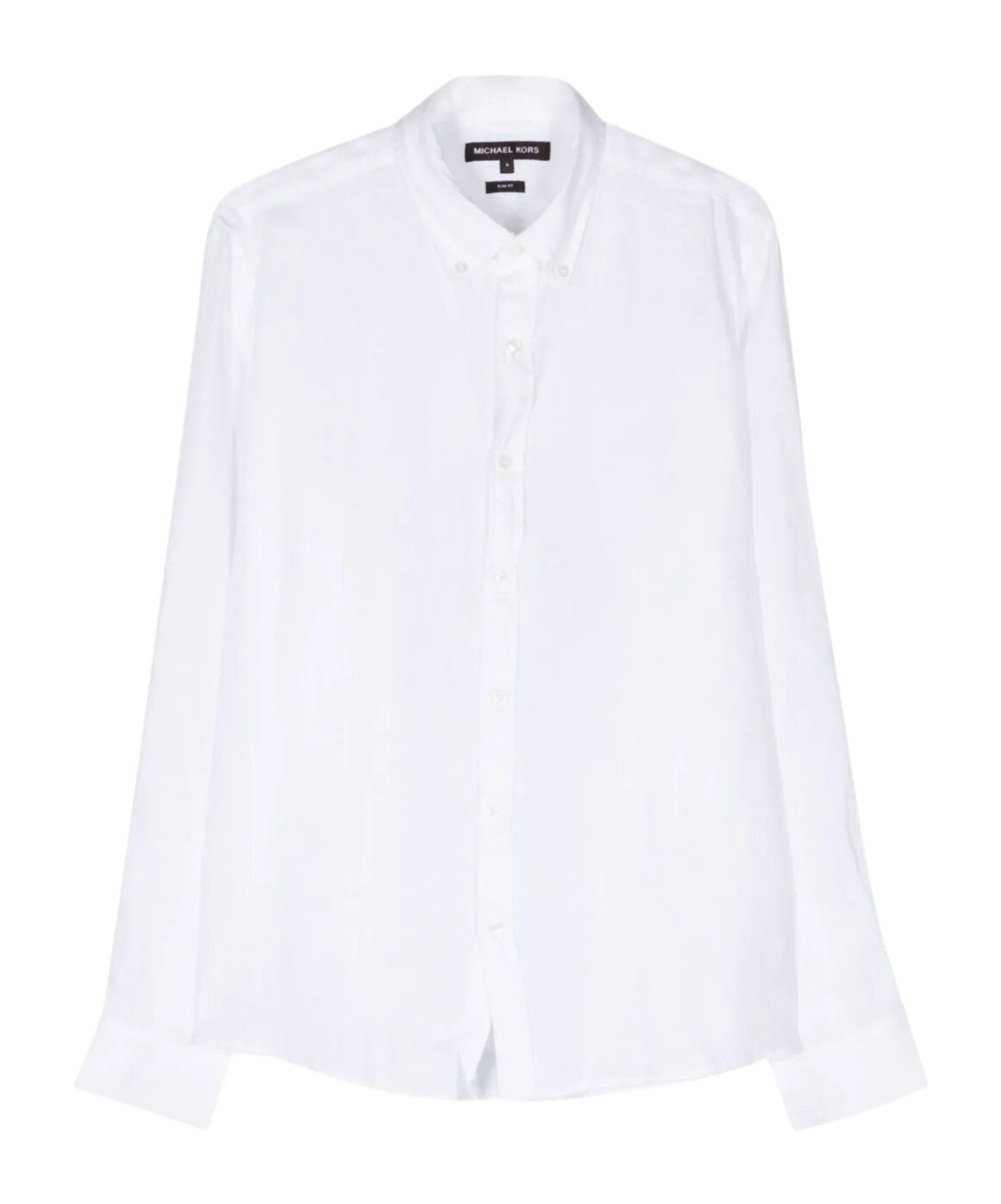 Michael Kors Tailored Button-down Shirt With Curved Hem In White