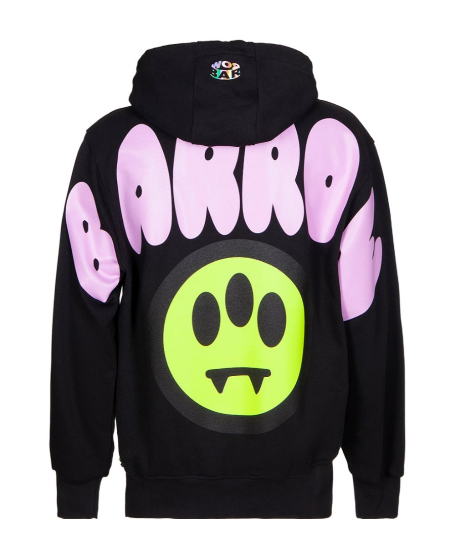 Barrow Logo-print Drawstring Hoodie In Black