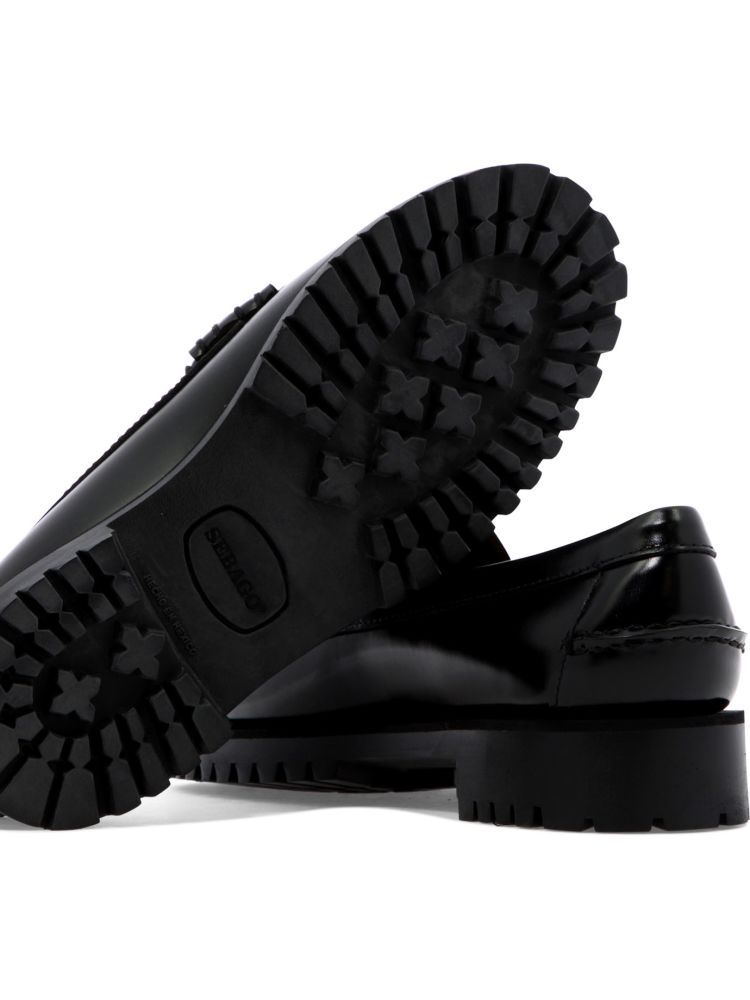 Sebago Dan Lug Loafers In Black