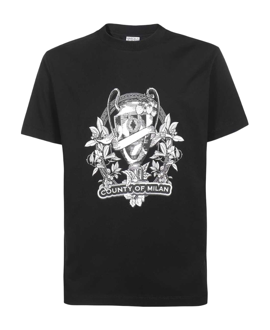 Marcelo Burlon County Of Milan Logo-print Cotton T-shirt In Black