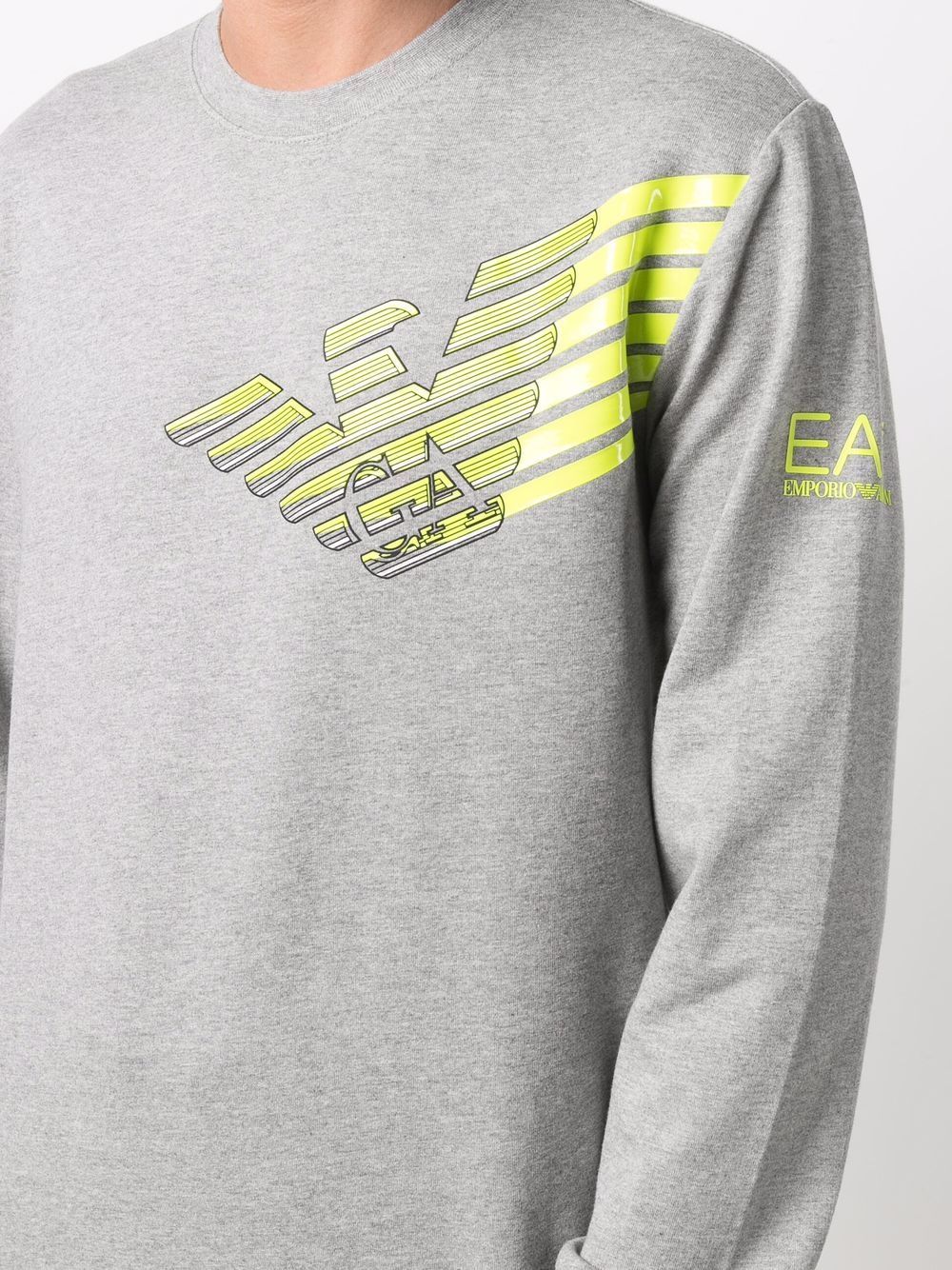 Ea7 Logo-print Sweatshirt In Gray