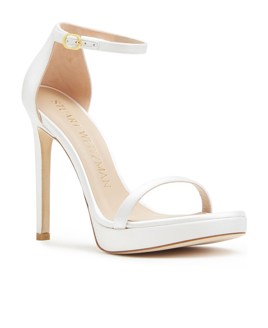 Stuart Weitzman Nudist Disco 130mm Sandals In White