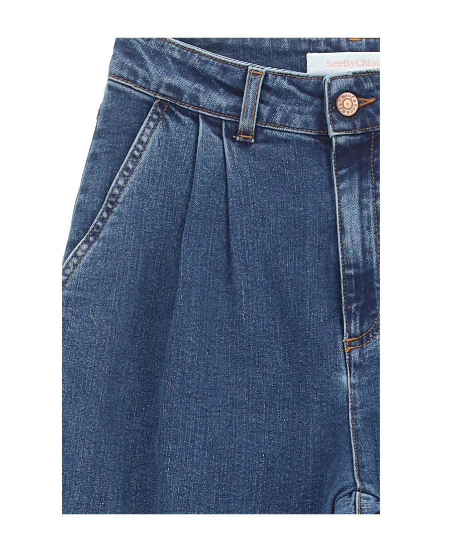 Shop See By Chloé High-waisted Straight-leg Jeans In Blue