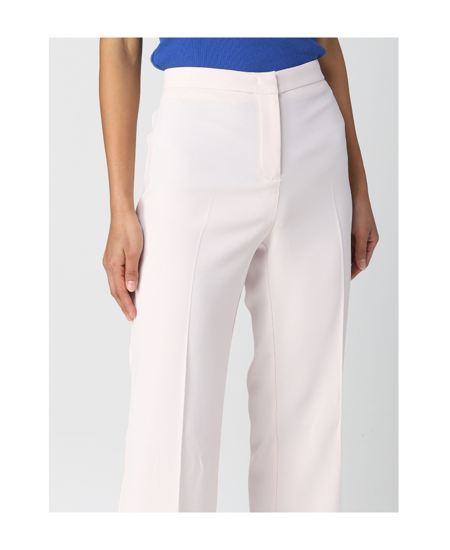Pinko Pressed-crease Tailored Trousers In White