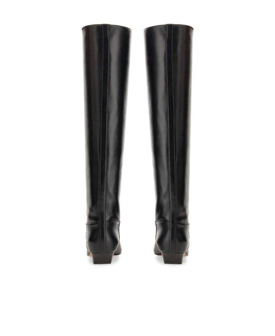 Khaite Square-toed Boots In Black