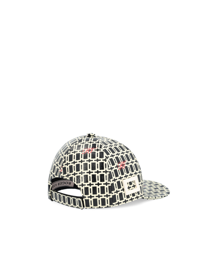 Roger Vivier Geometric Pattern Printed Baseball Cap In Black