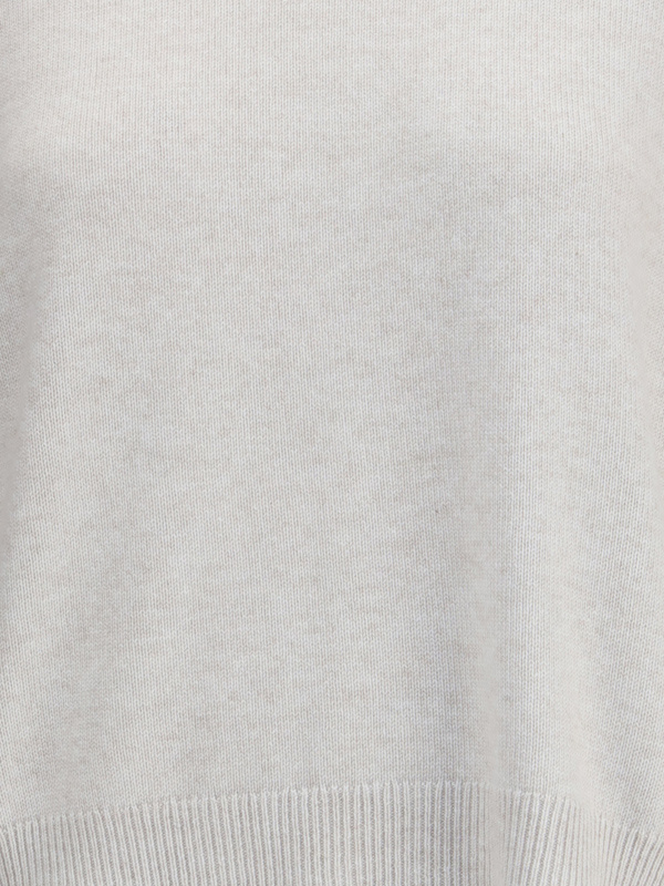 Brunello Cucinelli Cashmere Sweater Striped Cuffs Jewels