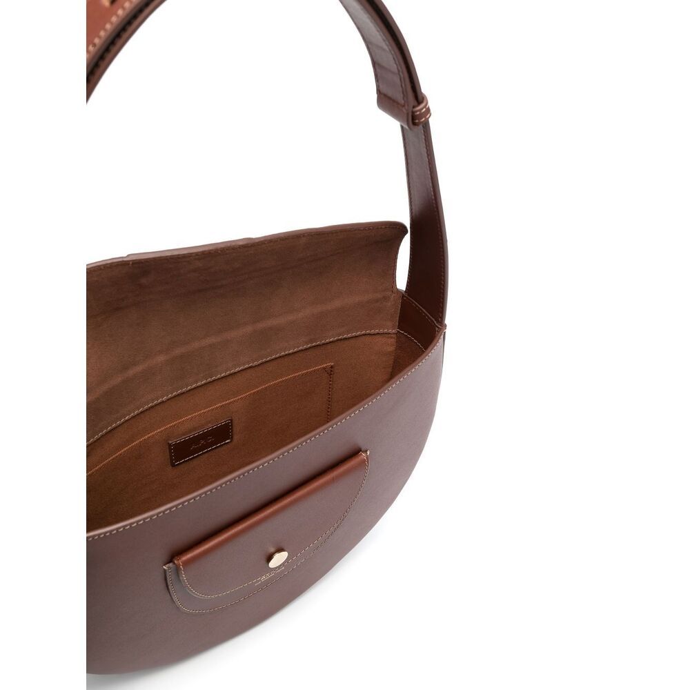 Apc Leather Shoulder Bag In Red