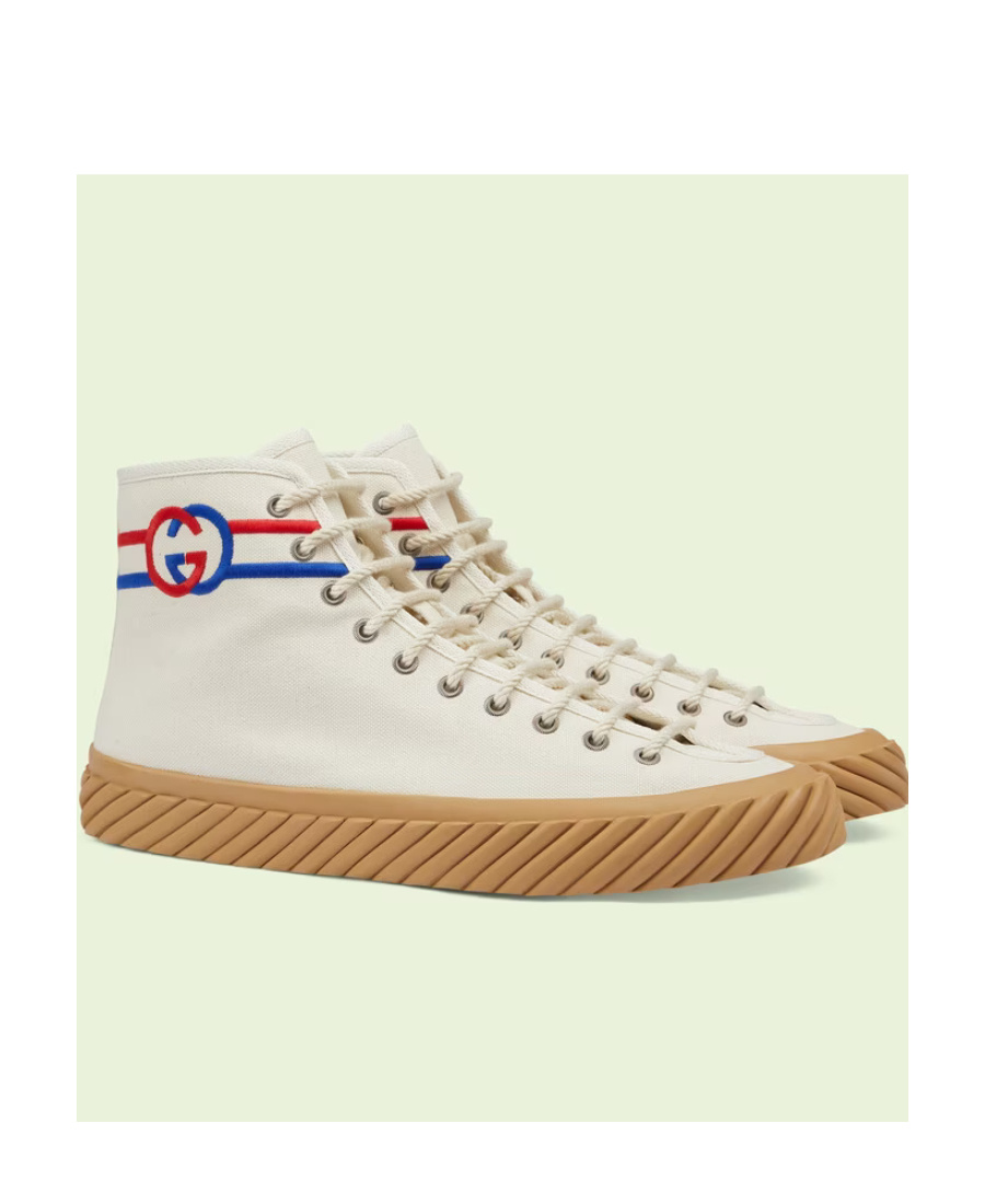 Gucci Gg High-top Sneakers In White