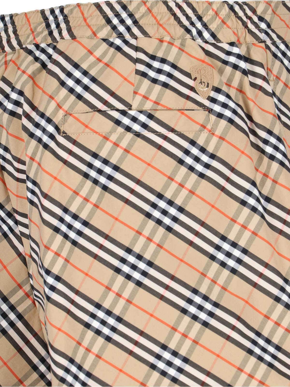 Shop Burberry Vintage Check Shorts In Nude