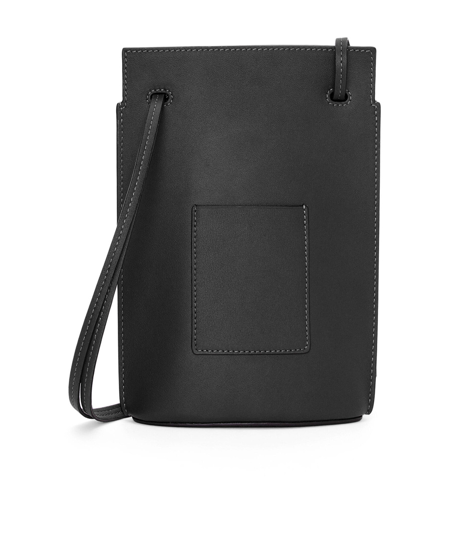 Loewe Dice Pocket Leather Shoulder Bag In Black