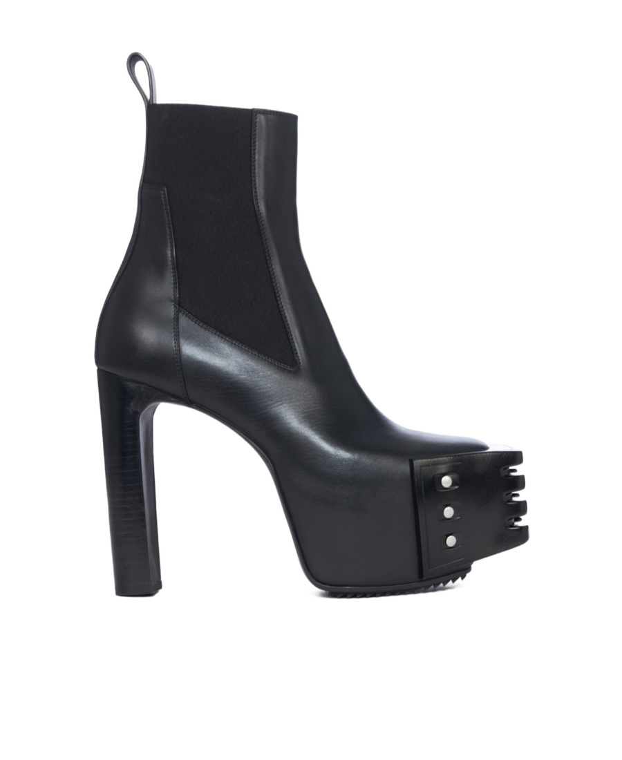 Rick Owens Luxor Grilled 120mm Platform Boots In Black