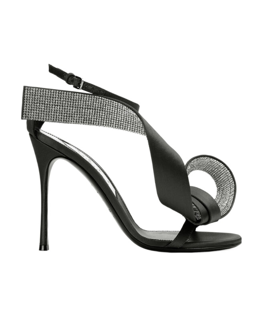 Sergio Rossi Logo Sandals In Black