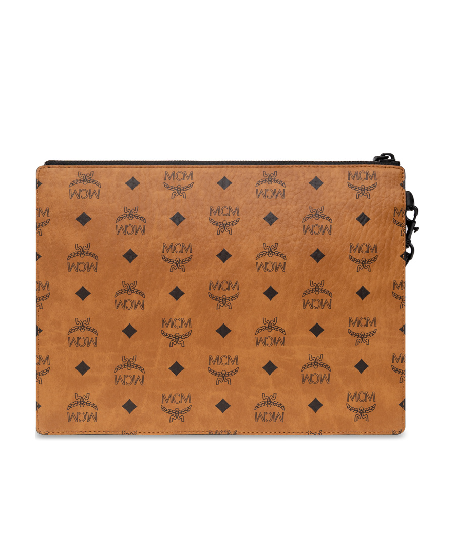 Mcm Medium Aren Clutch Bag In Brown