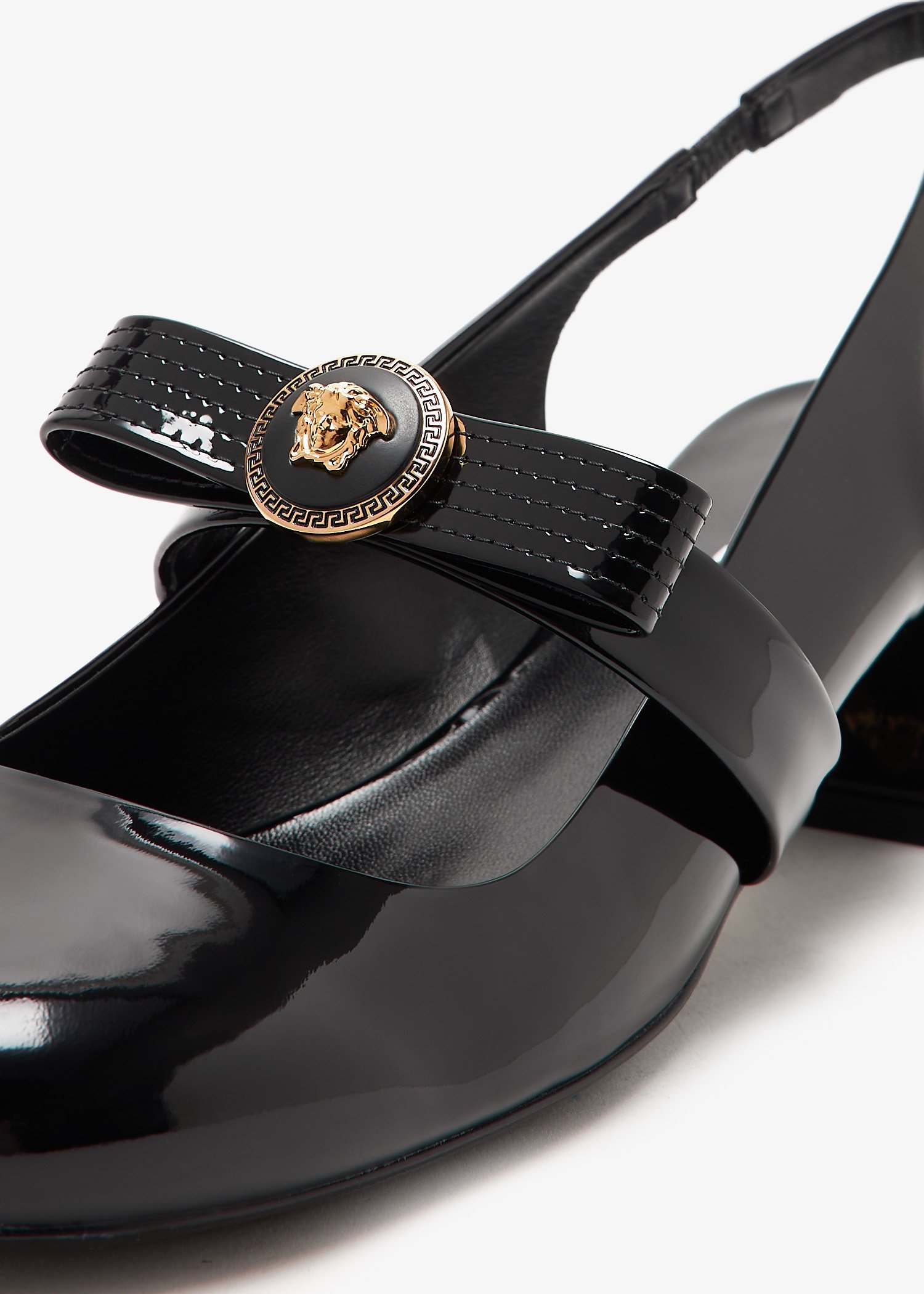 Versace Round-headed High-heeled Sandals In Black