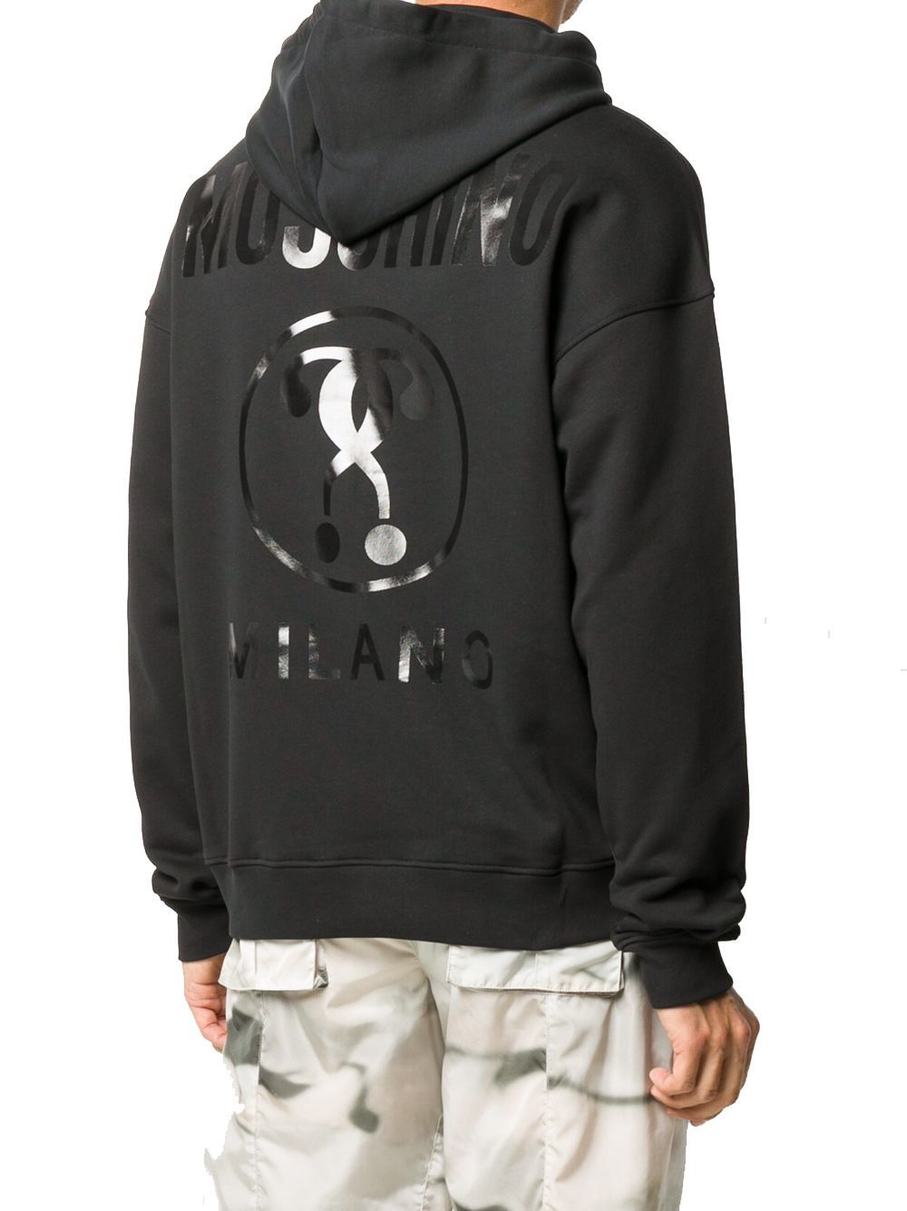 Moschino Logo-print Hoodie In Black