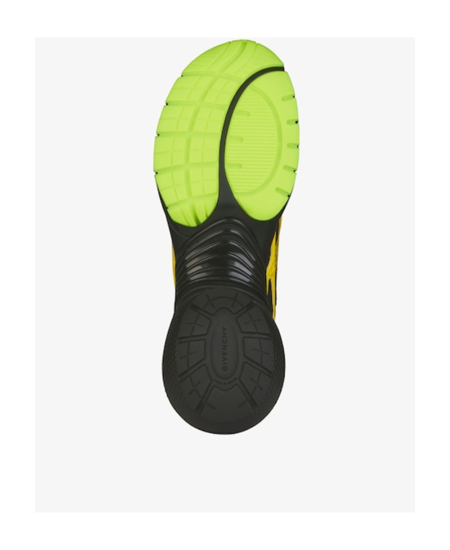 Givenchy Man Sneakers Yellow Size 8.5 Textile Fibers In Black