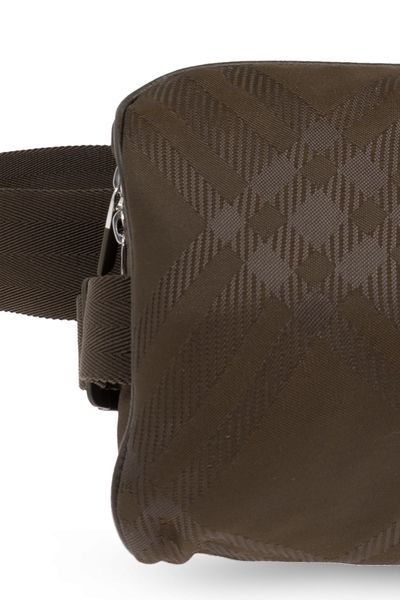 Burberry Check-jacquard Belt Bag In Brown
