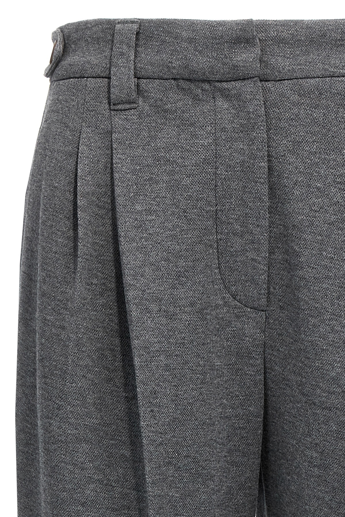 Brunello Cucinelli Pleated Casual Pants In Black
