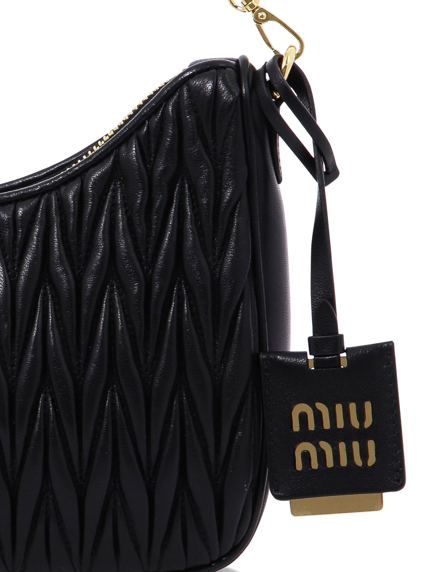 Miu Miu Leather Handbag In Black
