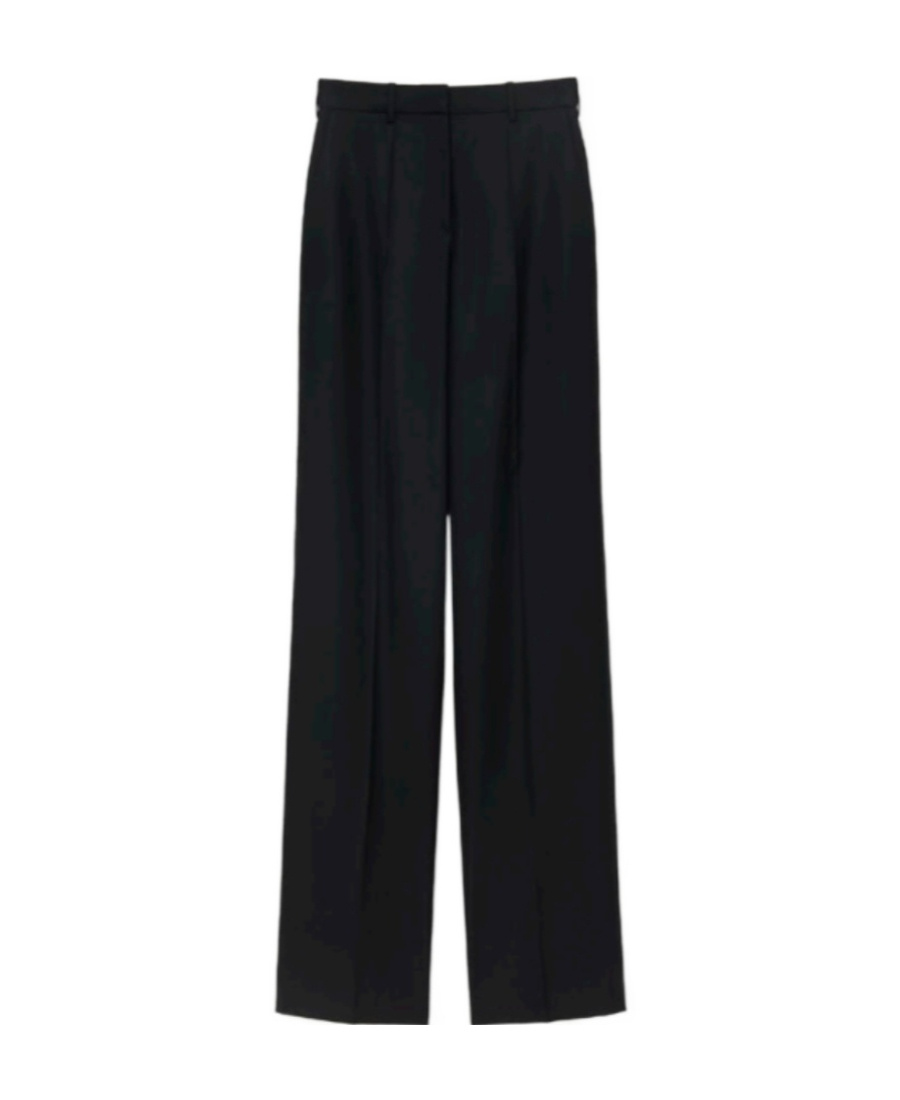 Loewe Pressed-crease Wool Trousers In Black
