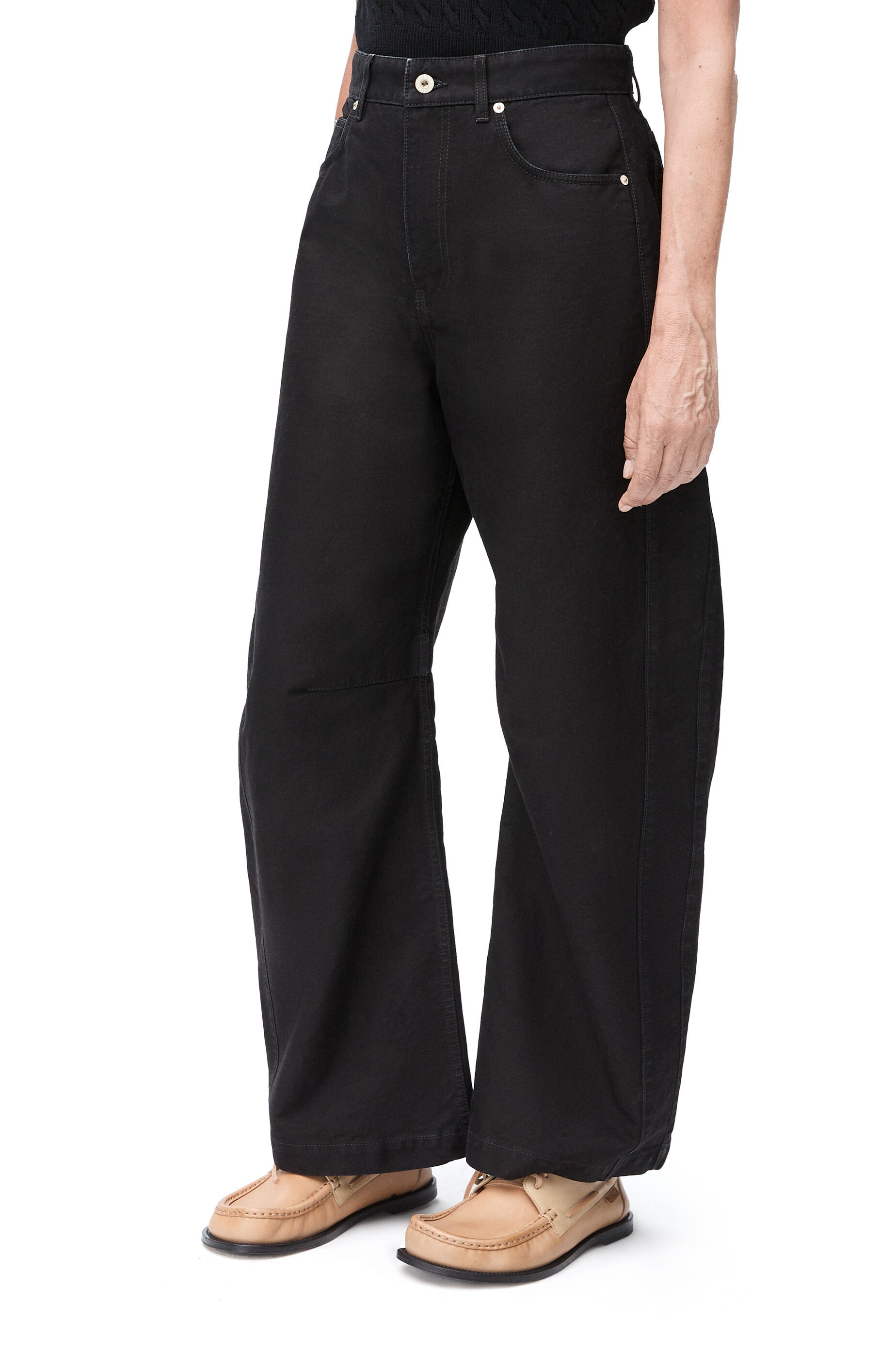 Loewe Belt-loop Casual Pants In Black