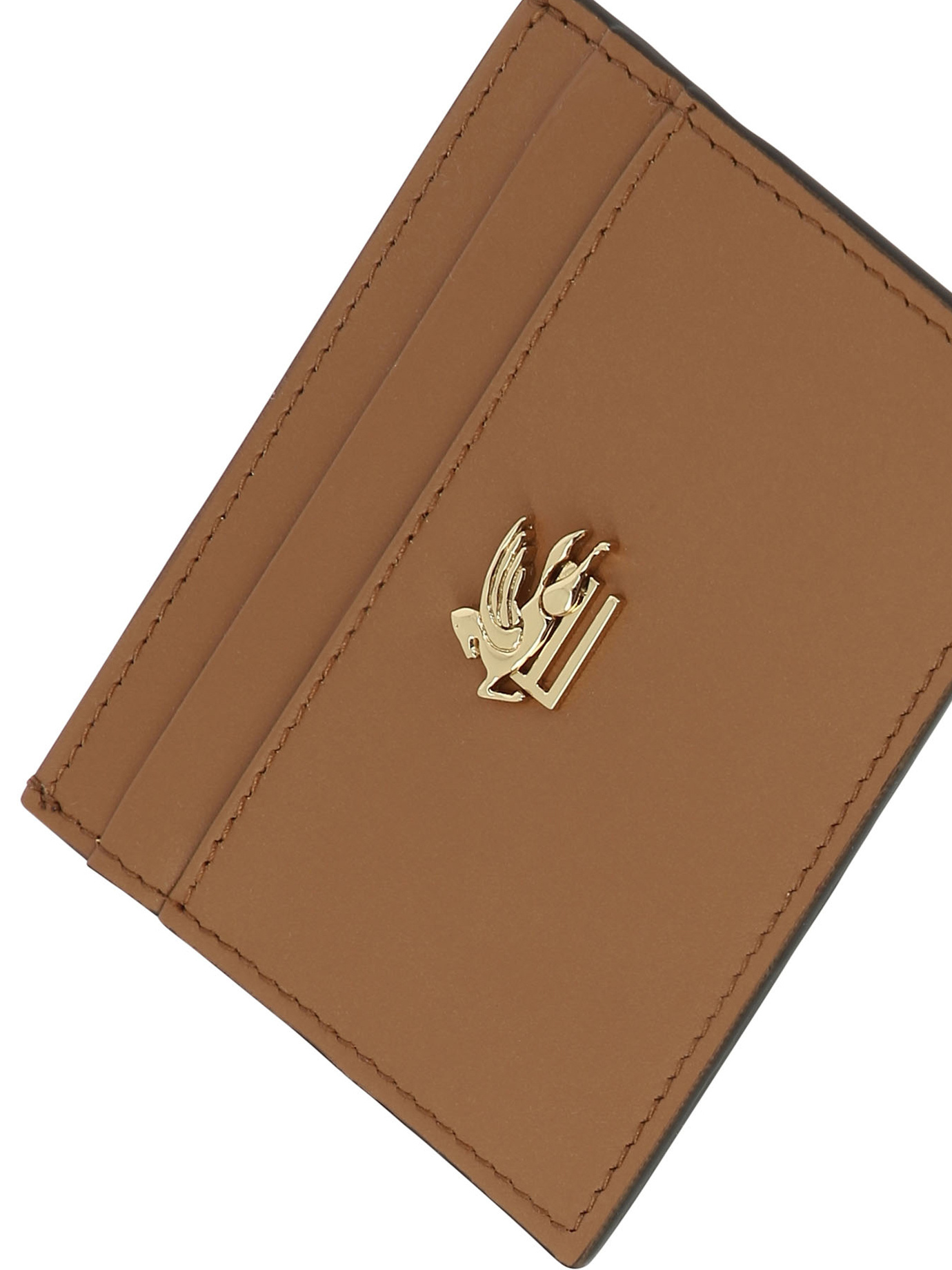 Etro Pegaso-plaque Cardholder In Brown