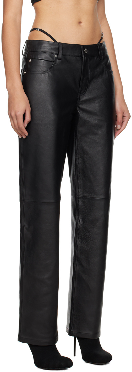 Alexander Wang Low-waisted Five-pocket Casual Pants In Black