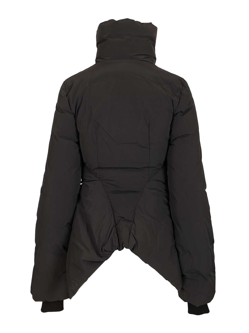 Rick Owens Turtleneck Down Jacket In Black