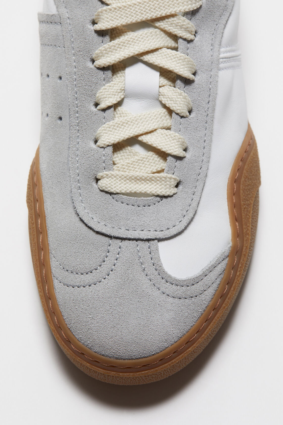 Acne Studios Nappa And Suede Leather Sneakers In In White