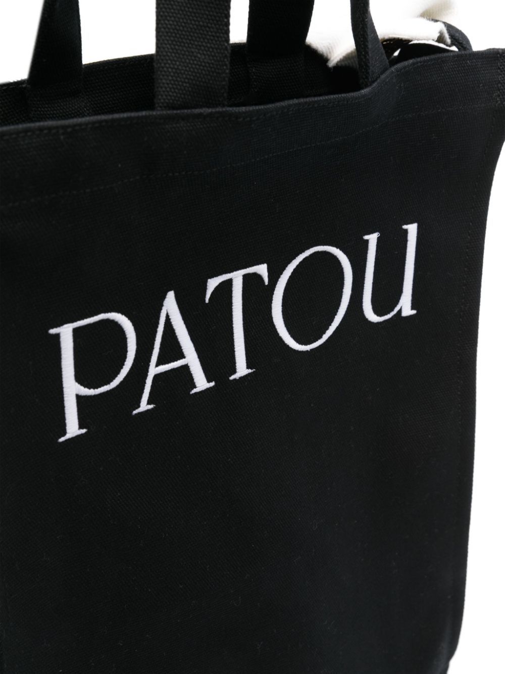 Patou Logo-embroidered Tote Bag In Black