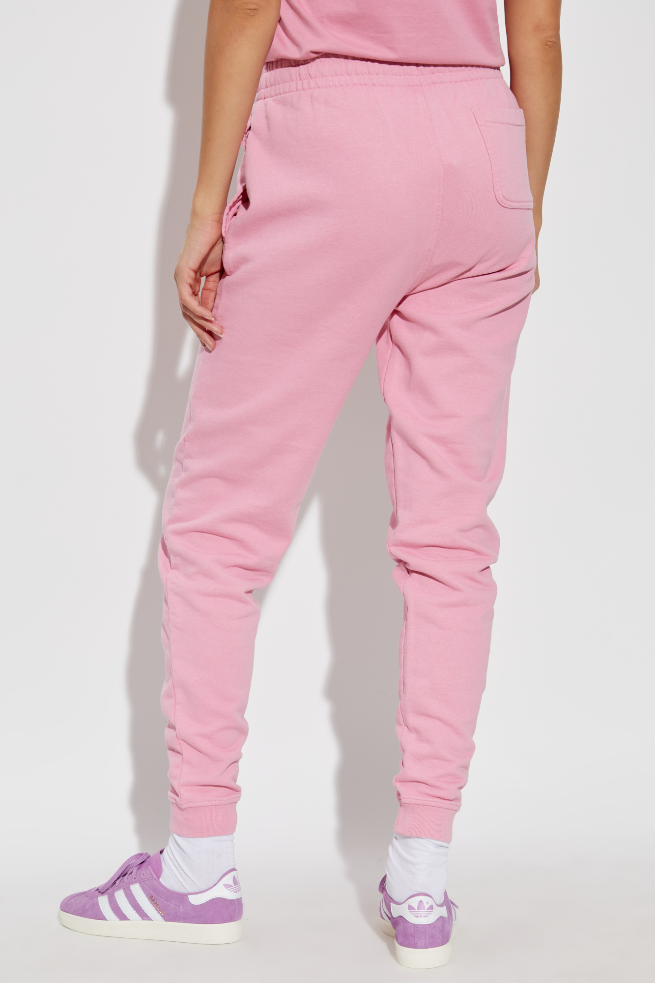 Shop Maison Kitsuné Elastic Waist Sweatpants In Pink