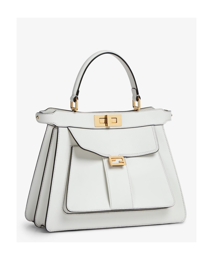 Fendi Peekaboo Iseeu Medium Handbag In White