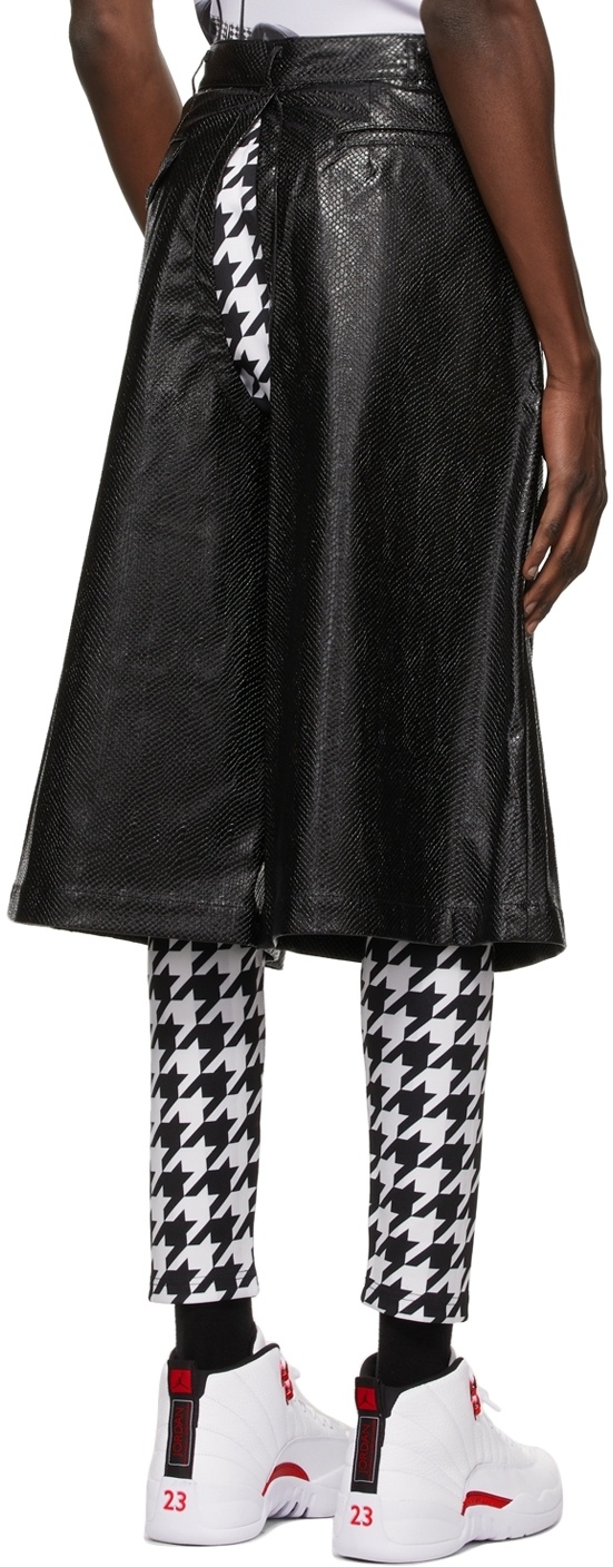 Comme Des Garçons Logo Plaid Casual Pants In Black