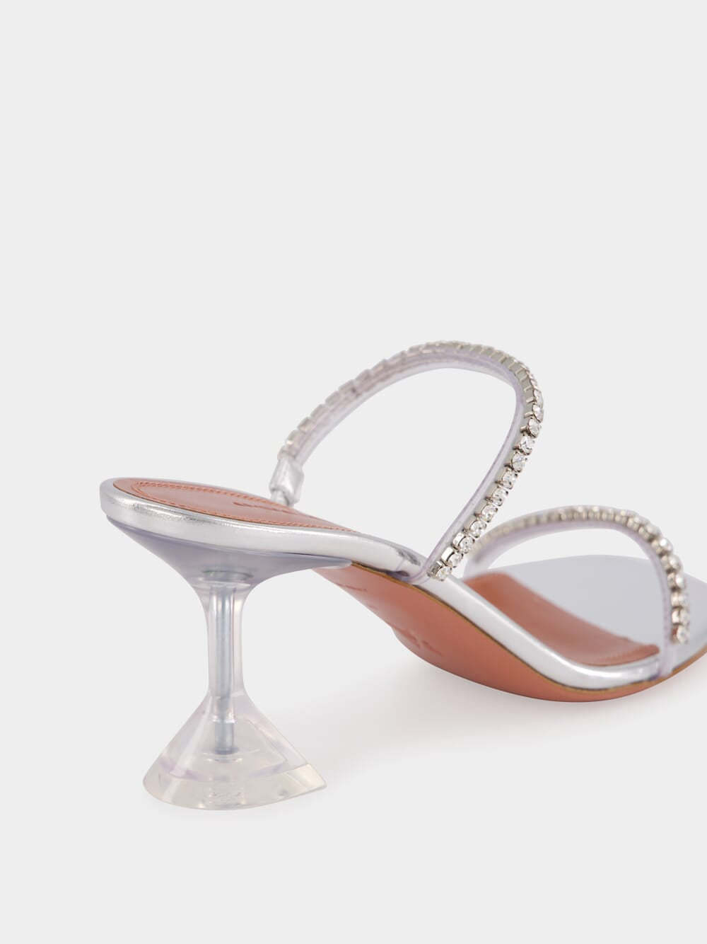 Shop Amina Muaddi Open-toed High-heeled Sandals In White