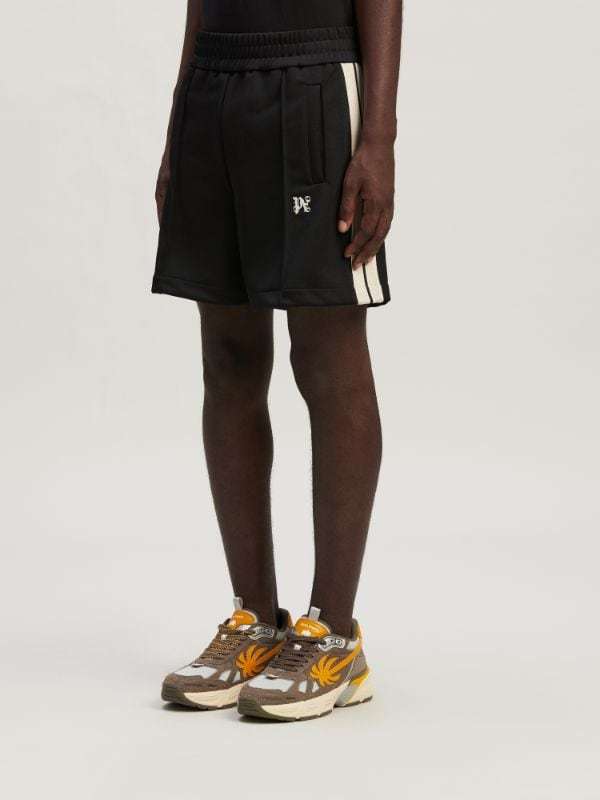 Palm Angels Monogram Track Shorts In Black