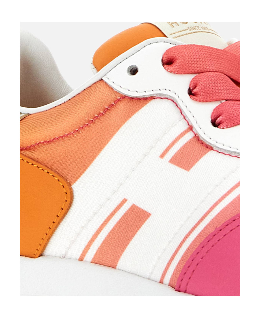 Hogan Colour-block Low-top Sneakers In White