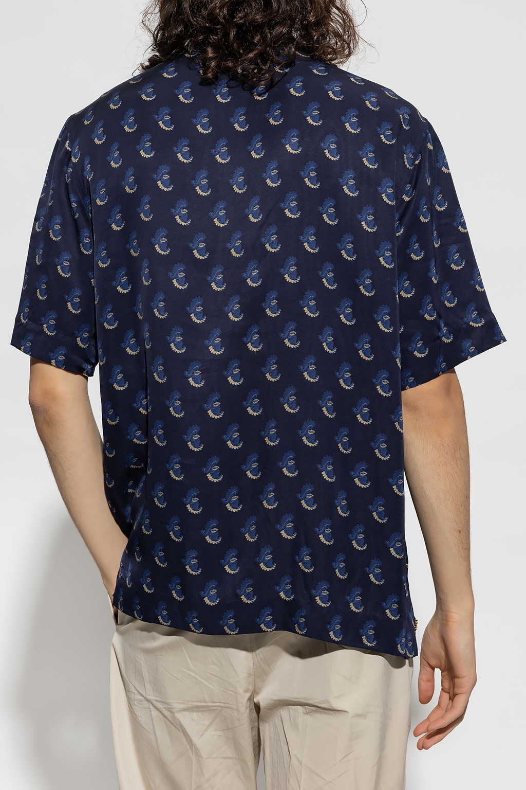 Dries Van Noten Carltone Camp-collar Embellished Voile Shirt In Black