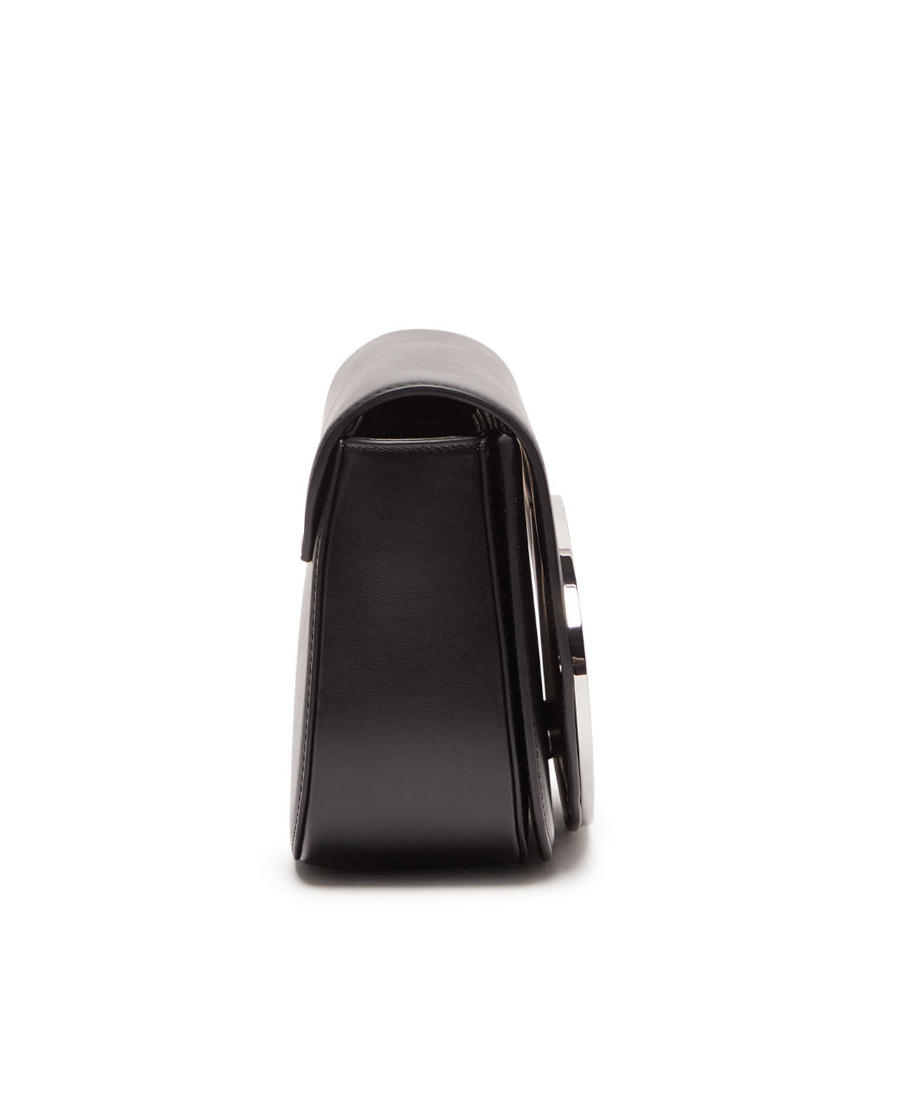 Diesel Mini Shoulder Bag In Soft Nappa Leather With Logo Detail In Black