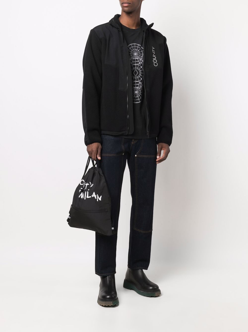 Marcelo Burlon County Of Milan Marcelo Burlon Giacca Track Cross Block In Black