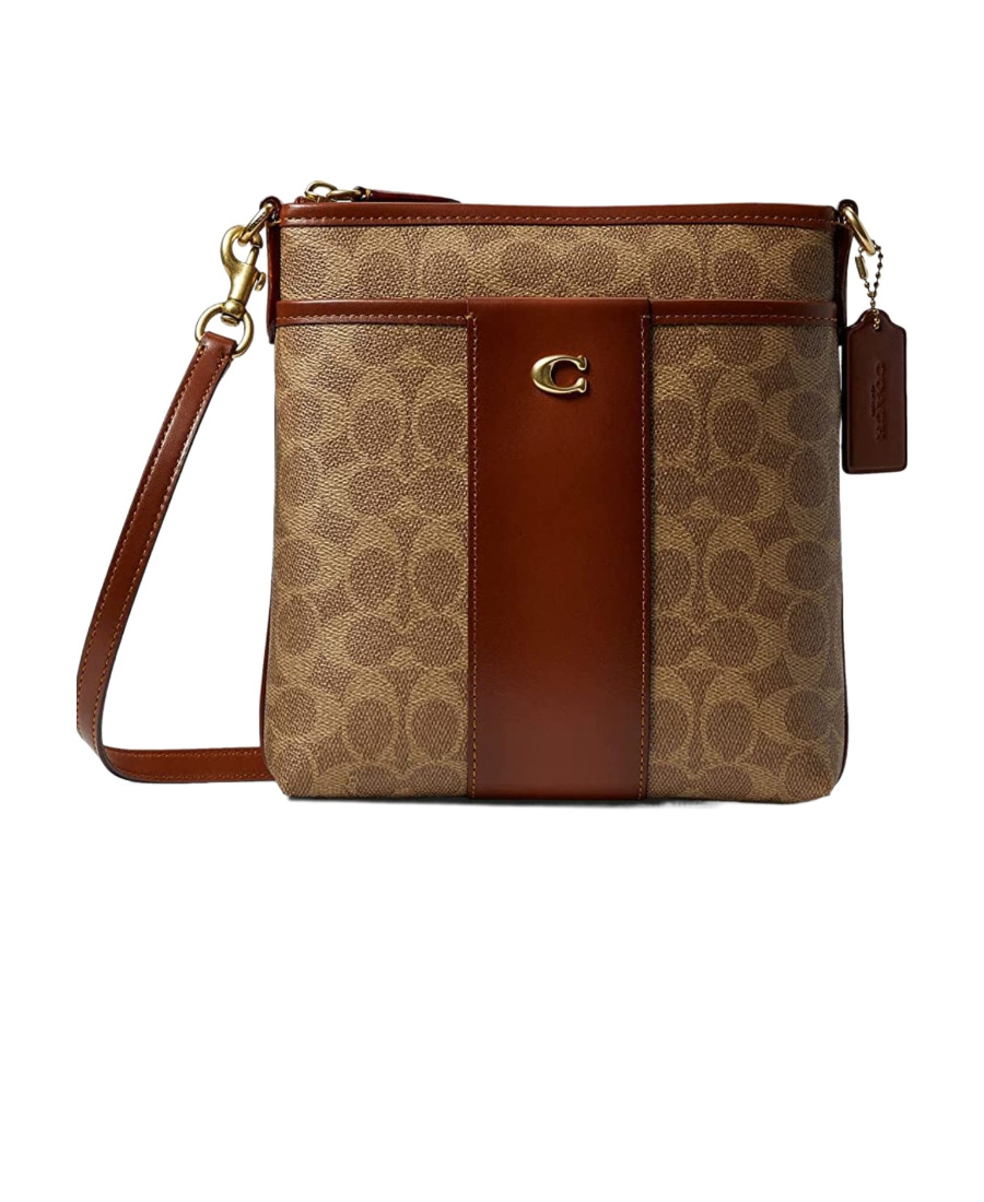 Coach Kitt Monogram Crossbody Bag In Brown