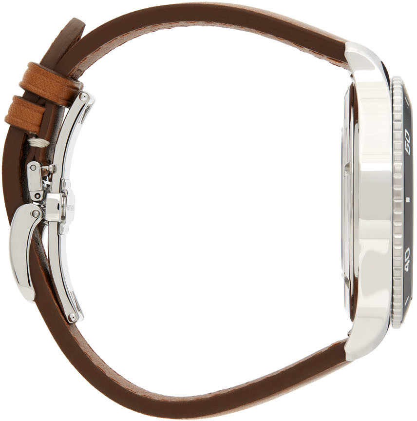 Polo Ralph Lauren Logo Round Watch In Black