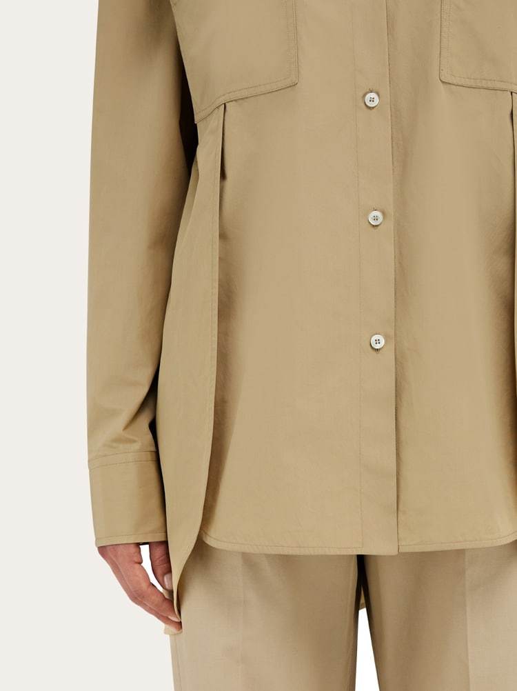 Ferragamo Utility Shirt In Brown