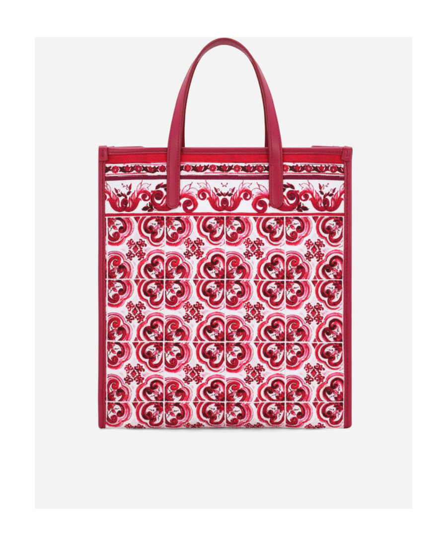 Dolce & Gabbana Small Shopping Tote Bag In Red