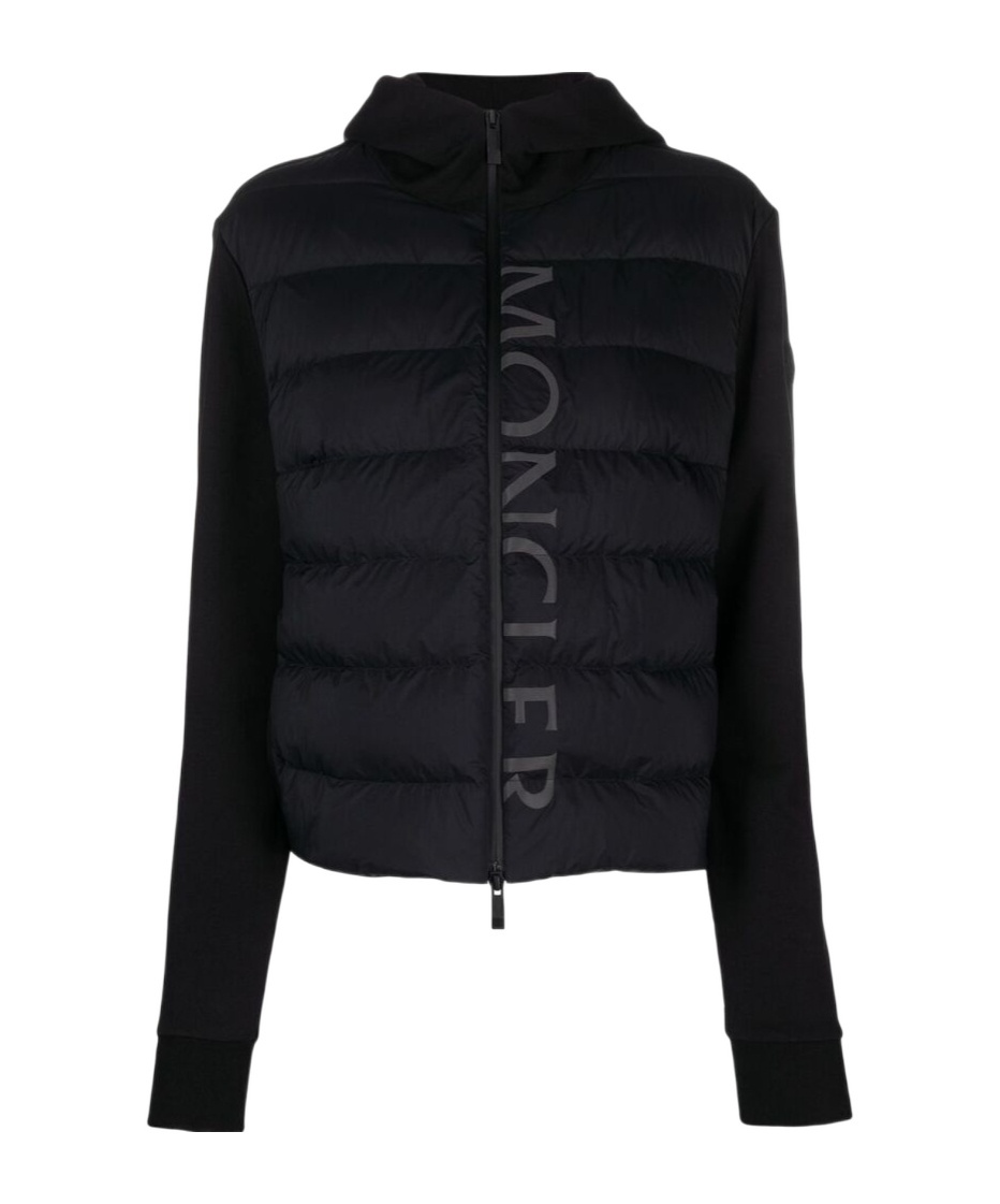 Moncler Long-sleeved Down Jacket In Black