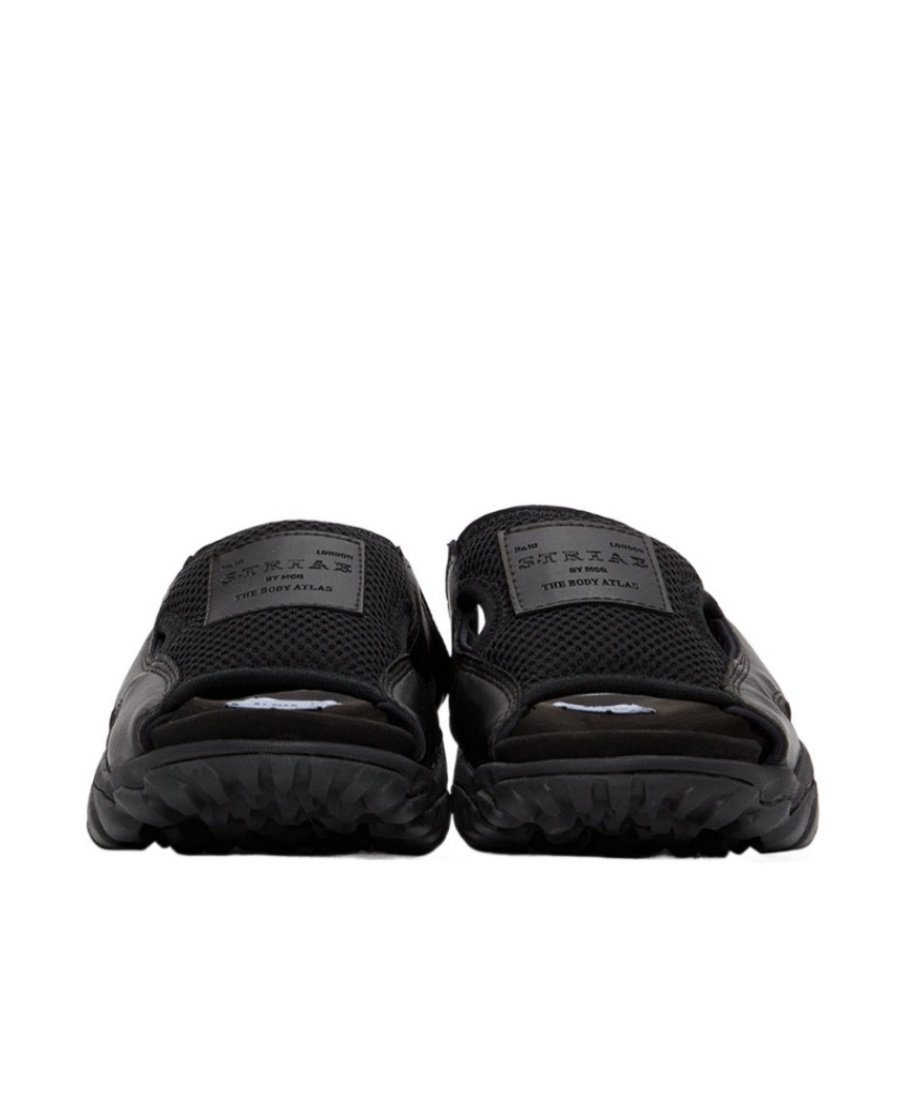Shop Mcq By Alexander Mcqueen Padded Logo-patch Slippers In Black