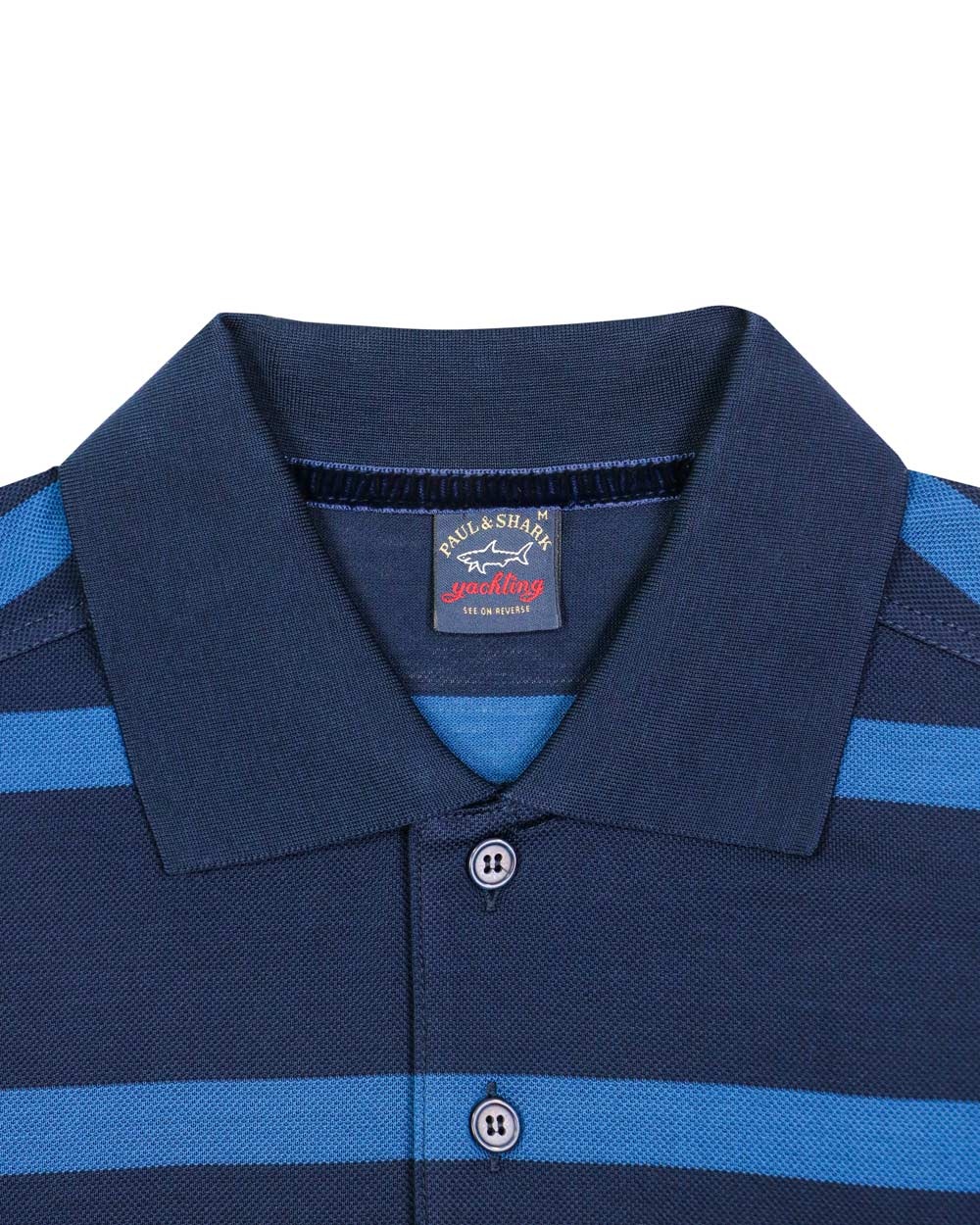 PAUL & SHARK STRIPED LOGO POLO SHIRT 