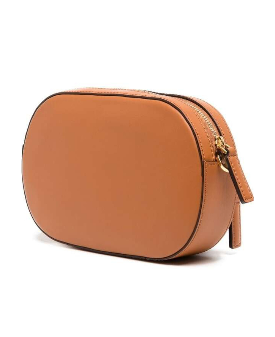 Mcm Mode Travia Logo Plaque Mini Crossbody Bag In Orange