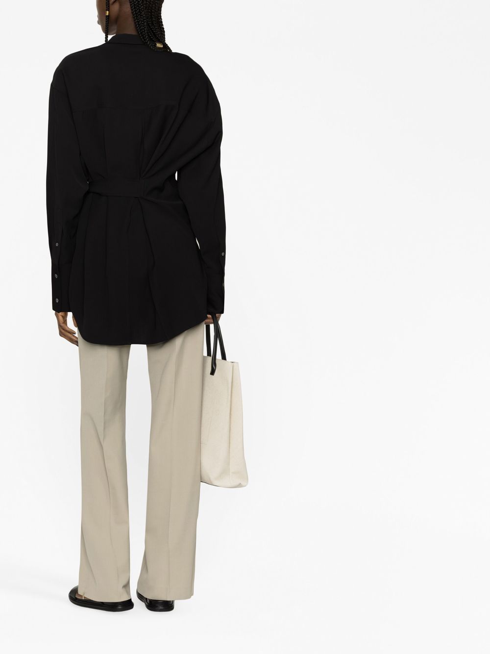 Studio Nicholson Black Button Shirt In Black
